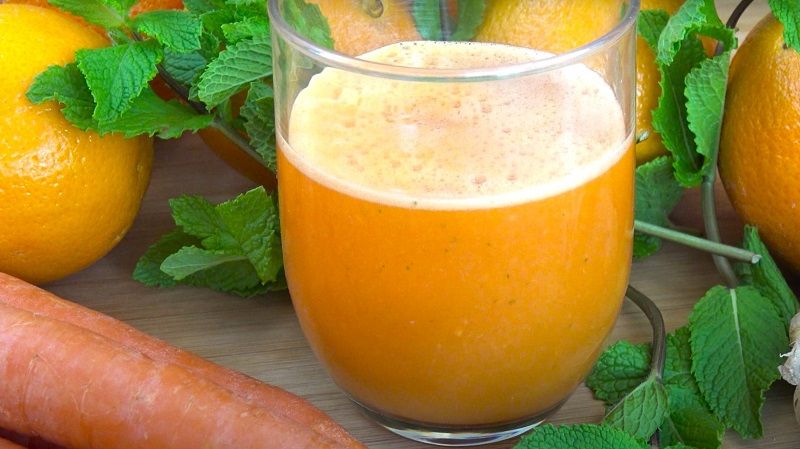 Receta de jugo de naranja con zanahorias